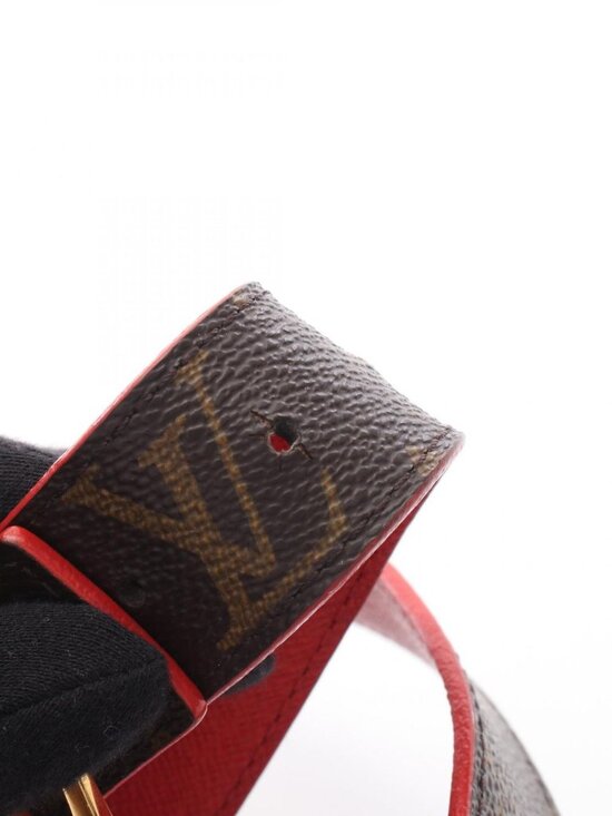 Louis Vuitton Belt Ceinture Initial Monogram Rouge Leather Canvas main image 7